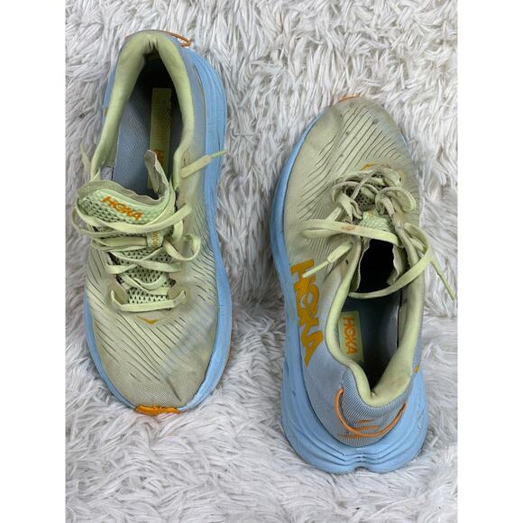 Hoka One One Rincon 3 Womens Size 10B Butterfly Sumer Blue Yellow Running Shoes - Picture 1 of 10